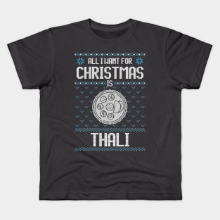 All I Want For Christmas Is Baba Thali - Ugly Xmas Sweater For Thali Lover Kids T-Shirt